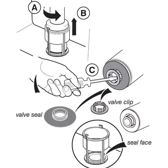 Kit de joints d'étanchéité pour robinet de chasse d'eau avec clip, ensemble de joints pour robinet de chasse d'eau standard, pièce de rechange pour plomberie