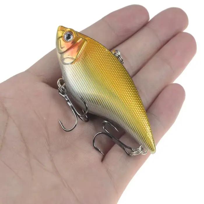 Leurre de pêche Vib 7cm lumineux pour bar et brochet, pêche en mer, plage, lac, rivière et réservoir, océanique, haute teneur en carbone, ABS, 12 couleurs
