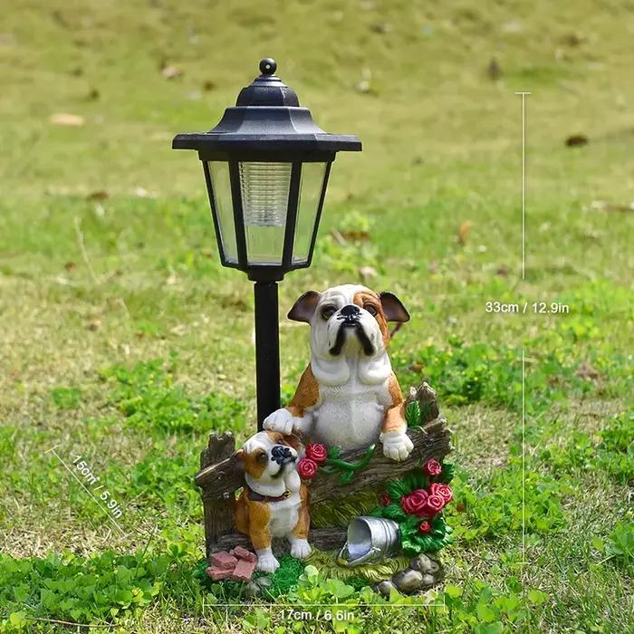 Nouvelle Lampe Solaire de Jardin en Forme de Chiot