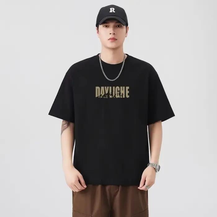 T-shirt surdimensionné 100 % coton pour homme KSTUN, tee-shirt décontracté respirant à manches court