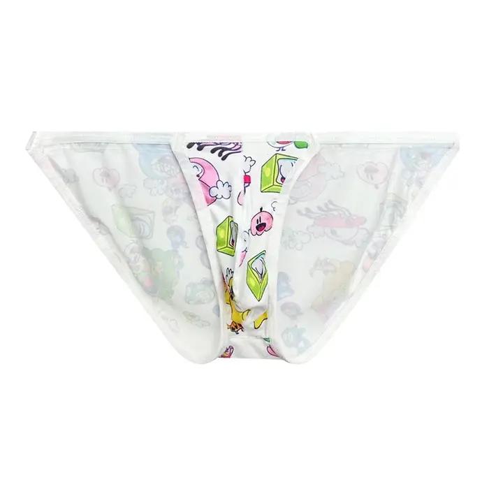 Caleçons imprimés de dessins animés amusants pour hommes sous-vêtements confortables en nylon et coton ajustés pour homme occasions spéciales