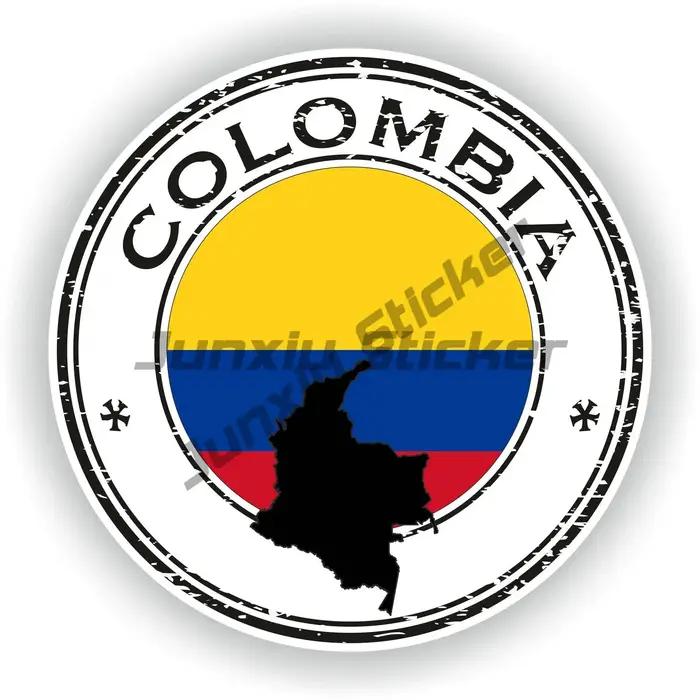 Autocollant blason colombien self-adhesive vinyl decal pour voiture camion moto colombia barranquilla medellin occasion speciale voiture cadeau