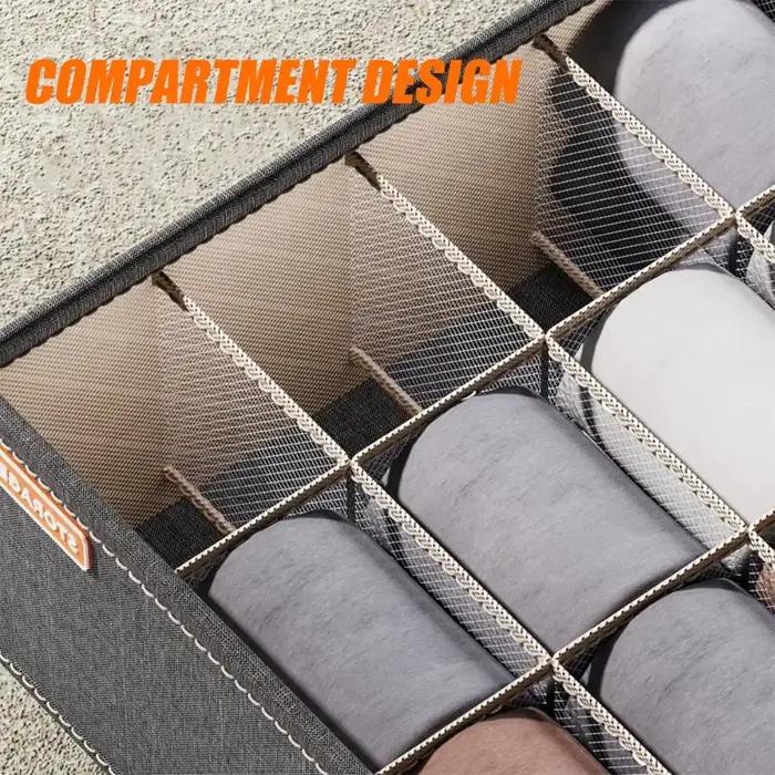 Organisateur de sous-vêtements avec rangement classifié en ABS pour sous-vêtements, chaussettes et soutiens-gorge, boîte de rangement pour tiroirs et placards, idéal pour la maison et les cadeaux spéciaux