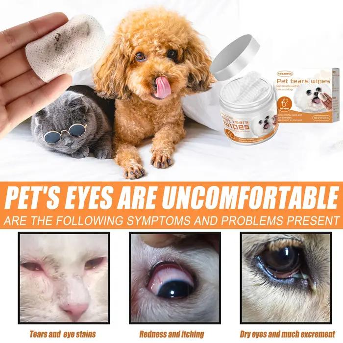 Lingettes nettoyantes pour les yeux des animaux de compagnie