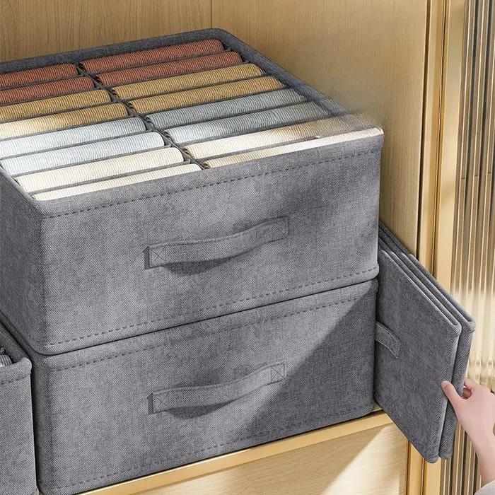 Boîte de rangement pour vêtements empilable et pliable, adaptée aux vêtements, à la literie, aux voyages, au rangement des vêtements, à l'organisation de la maison