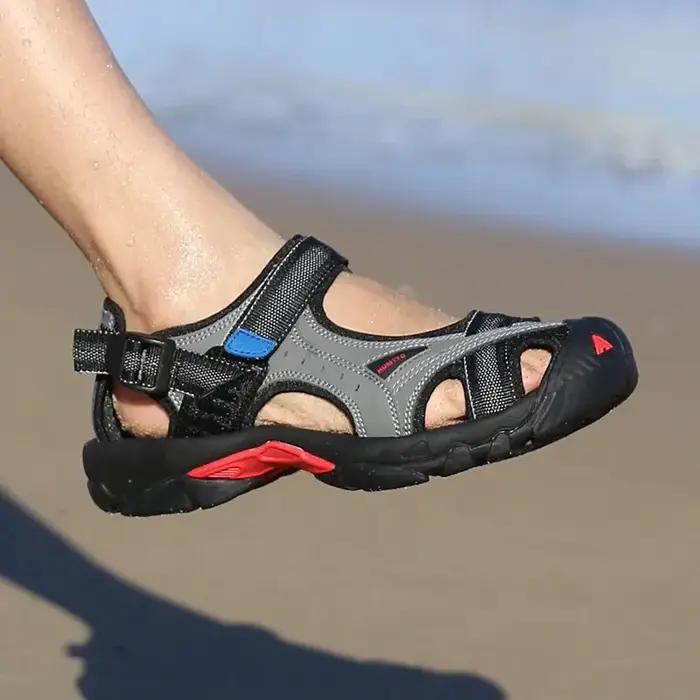 HUMTTO Chaussures d'été pour hommes Randonnée en plein air Sandales Respirant Eau Plage Hommes Sanda