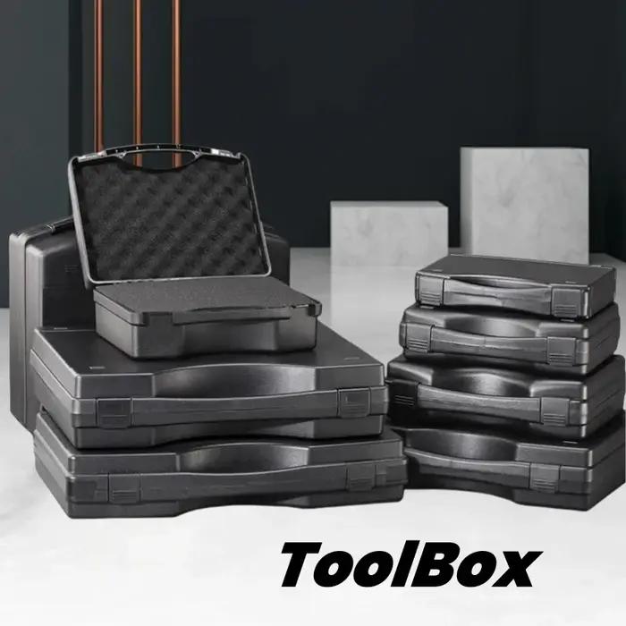 Boîte à outils multifonctionnelle, matériel, mallette à instruments en plastique Portable, boîte de