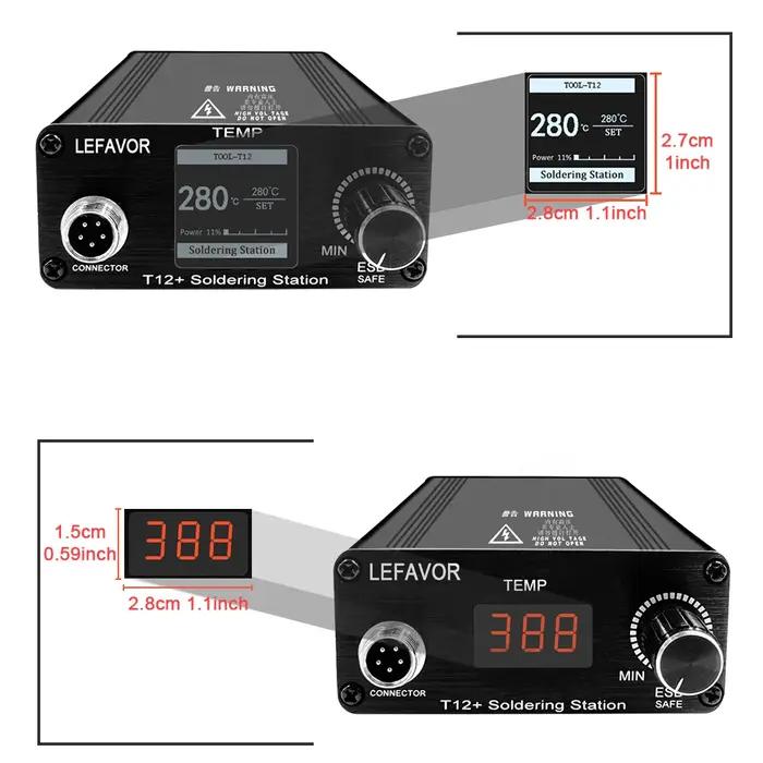 Station de soudage T12 + fer à souder 1.3 pouces OLED, Station de retouche Bga Portable multifonctio
