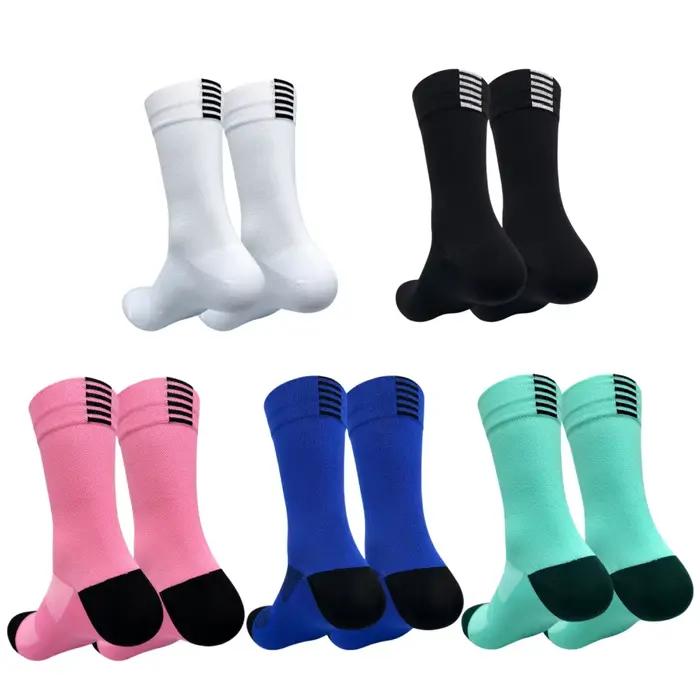 Chaussettes cyclisme professionnelles JING longues tube homme femme sport outdoor séchage rapide quatre saisons