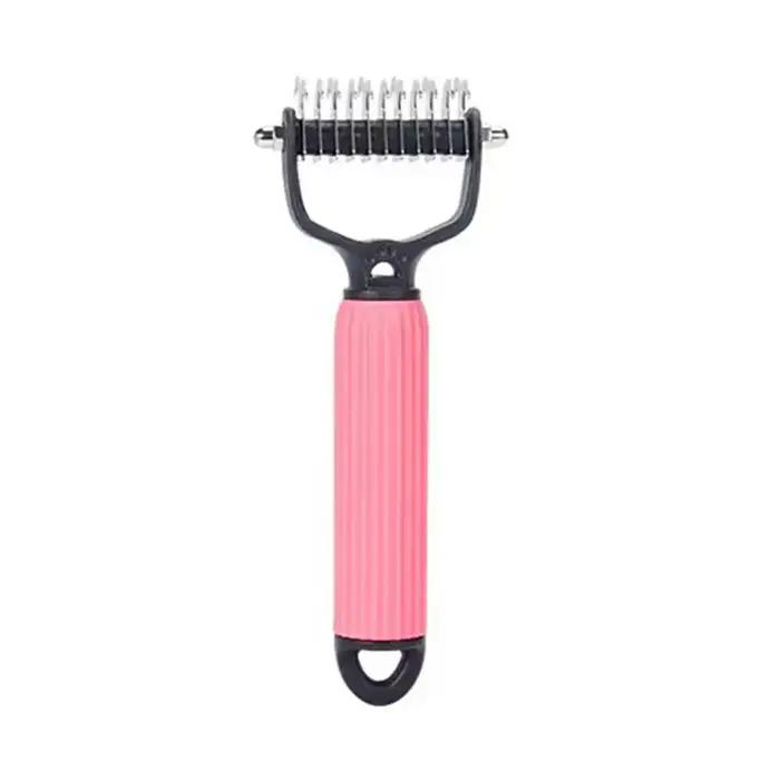 Peigne de pêche à la ligne pour animaux de compagnie, brosse de toilettage démêlante, dents en acier