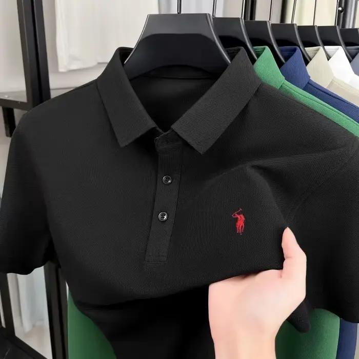 Polo d'été premium pour homme séchage rapide respirant mode business sport manches courtes vêtements pour homme
