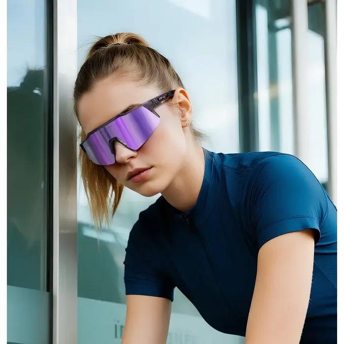 Lunettes de sport polarisées KAPVOE pour vélo route, VTT, course et pêche - Homme et Femme
