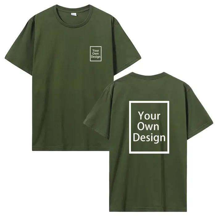 Coton personnalisé impression personnalisée à manches courtes T-shirt hommes haut pour femme t-shirts bricolage votre