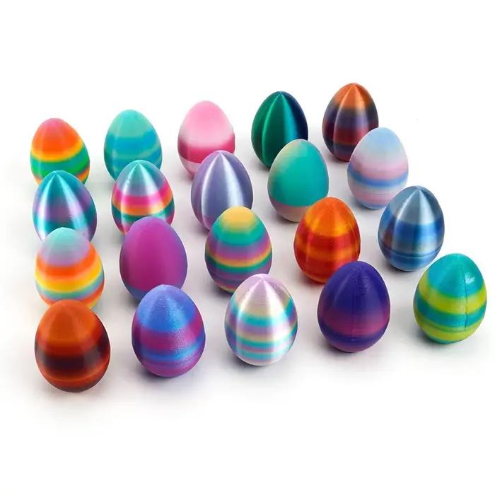 Modèle d'oeuf de lapin 3D imprimé en 3D articulations mobiles décoration artisanale jouet anti stress flexible pour enfants et adultes occasions spéciales