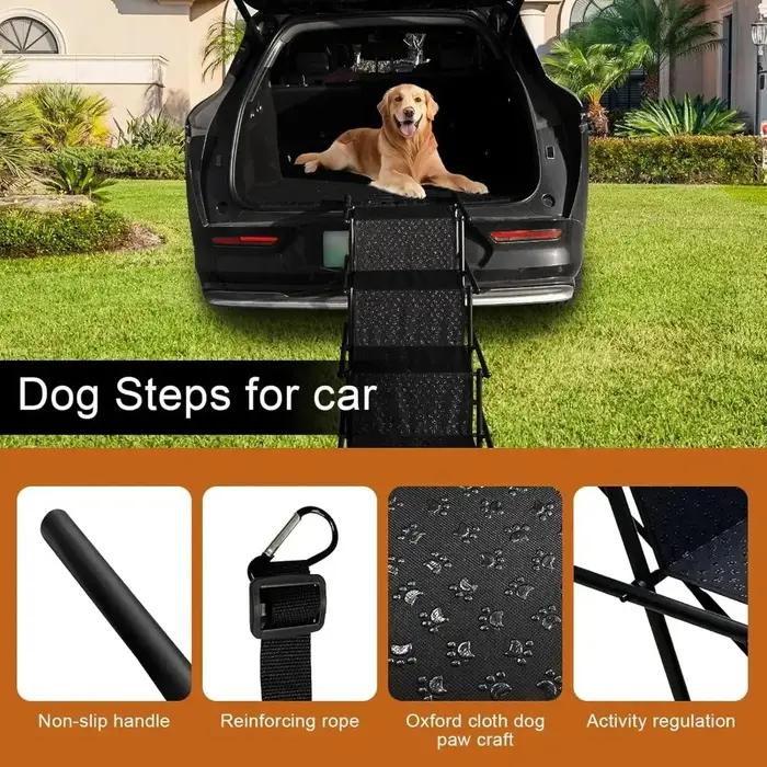 Rampe pour chien pour marches pour animaux de compagnie avec échelle portable légère et durable pour un accès facile