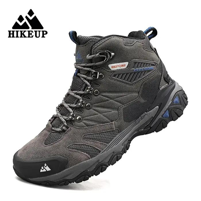 HIKEUP botte de randonnée hommes bottes de plein air daim haut Trekking Sport hommes chaussures impe