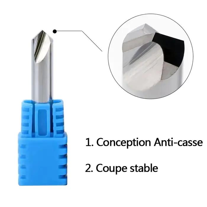 Coupe-levier 90 ° 95 ° 100 ° Fraise pour Machine à découper les clés verticales pour dupliquer les outils de serru
