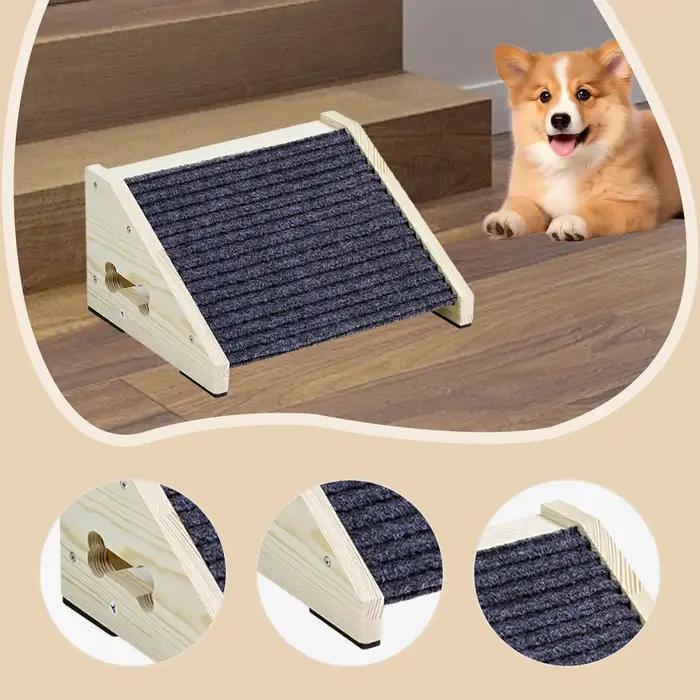 Échelle d'escalier pour chien, assemblage facile, antidérapant, rampe professionnelle multifonctionnelle pour chien, fournitures d'ornement pour chiens plus âgés, canapé-lit, voitures