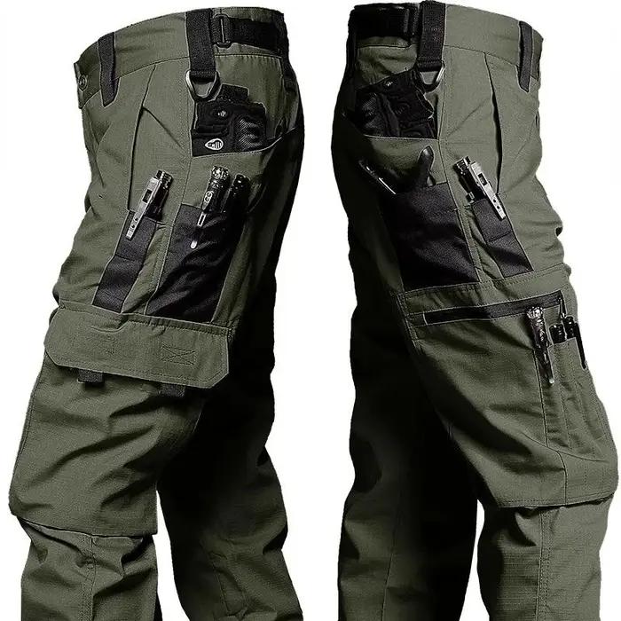 Pantalon cargo homme résistant multi-poches printemps automne chasse randonnée travail extérieur