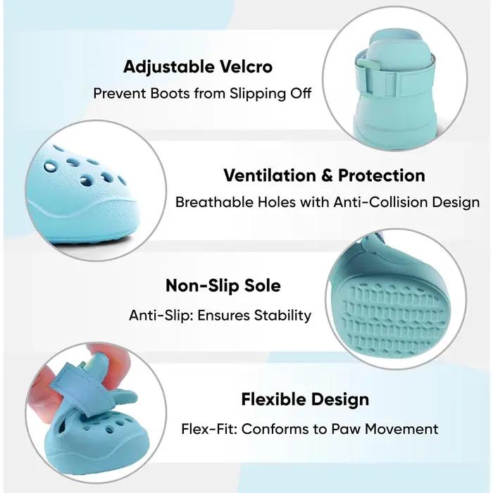 Chaussures pour chien, bottes imperméables antidérapantes pour chien