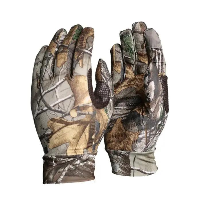 Gants de chasse élastiques à séchage rapide, Camouflage bionique, respirant, Protection complète des