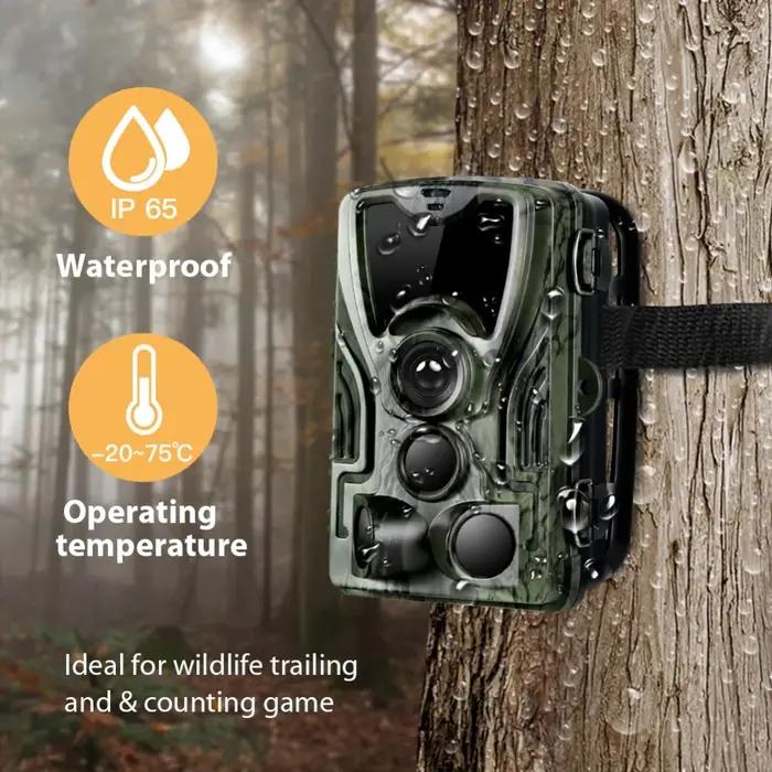 Caméra de chasse à vision nocturne 1080P 20MP HC801A-LI avec batterie au lithium 5000mAh