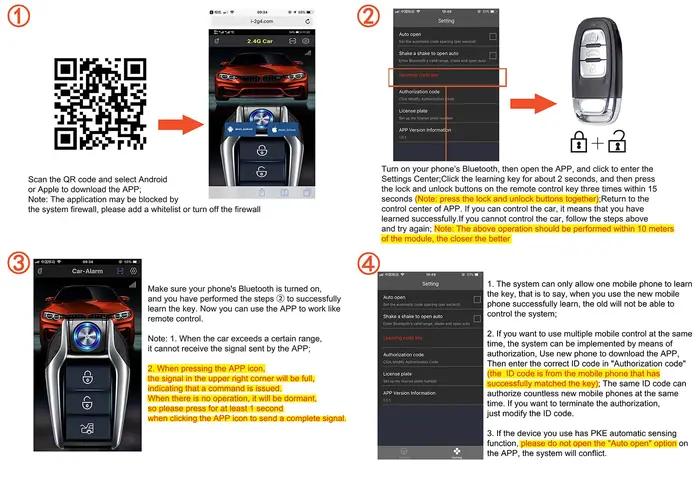 Système de démarrage et d'arrêt automatique universel pour voiture, alarme de voiture, télécommande,