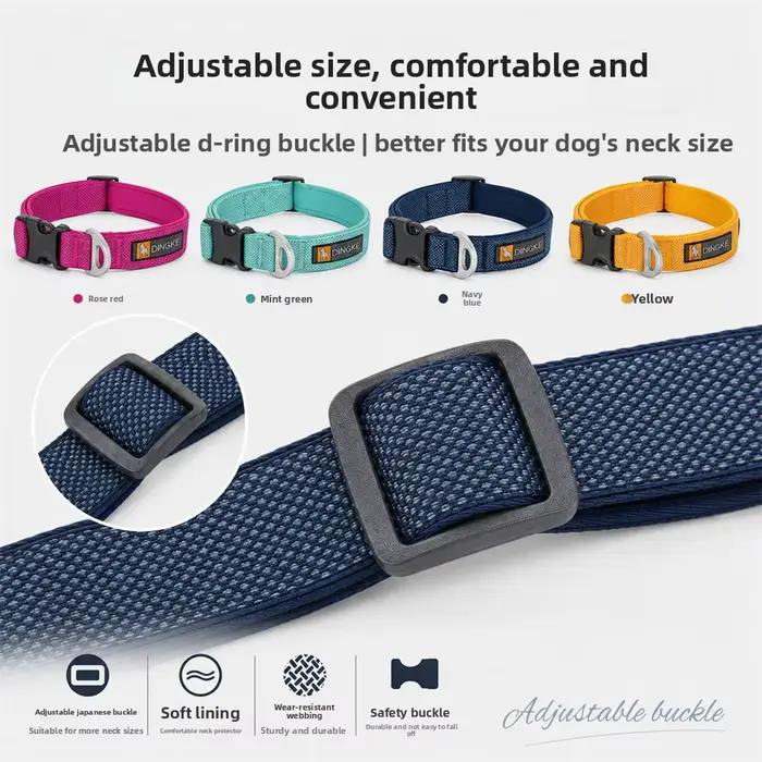 Nouveau collier pour chien, anneau de cou pour animaux de compagnie, pour chiens de taille moyenne et grande, anti-explosion, réglable, en nylon confortable