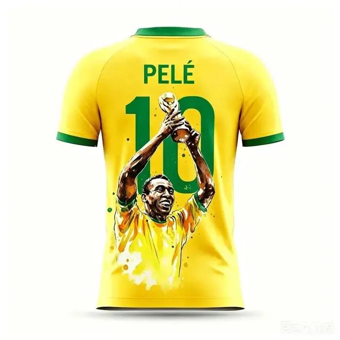 Maillot de football du Brésil Pelé 2026 – Tenue de match et d'entraînement – T-shirt sportif d'été p