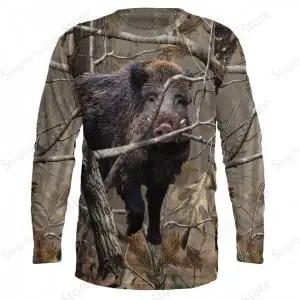 T-shirt à manches longues imprimé 3D pour hommes et femmes