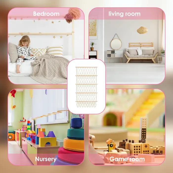 Filet de rangement pour jouets en peluche à 4 couches, filet de rangement pour animaux en peluche de