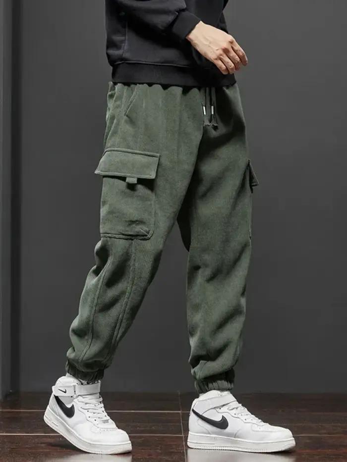 Pantalon décontracté à taille élastique pour homme, droit, proximité, wstring, harem, jogging, sport
