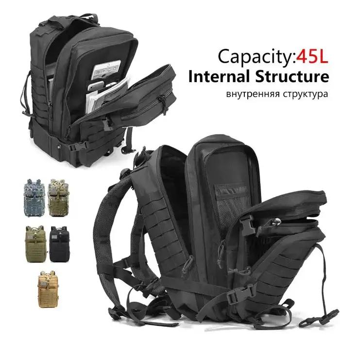 50L grande capacité hommes sac à dos tactique 3P Softback extérieur étanche Bug sac à dos randonnée