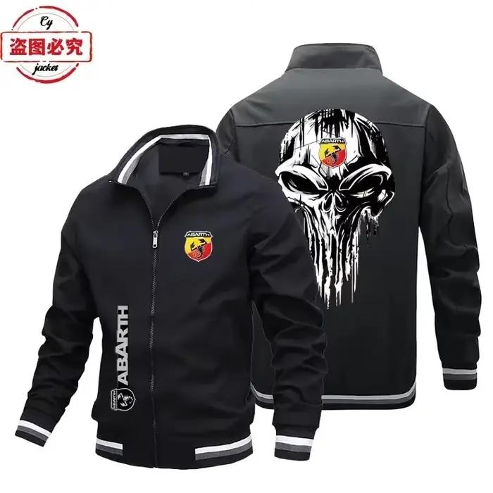 Veste à logo ABARTH, veste ample à manches longues pour homme, col montant, veste de travail ABARTH,