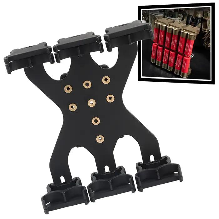 Support de coque de fusil de chasse tactique de calibre 12, 12 tours, Angle réglable, pochette de munitions pour magazines, adaptateur de Clip de ceinture, accessoires de chasse magnétiques