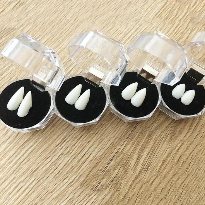 1 paire de dents de Vampire, crocs, accessoires de prothèses dentaires, accessoires de Costume d'hal