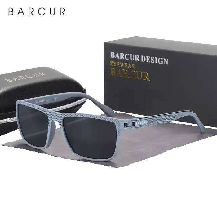 BARCUR hommes lunettes de soleil polarisées TR90 léger pêche voyage lunettes de soleil femmes lunett