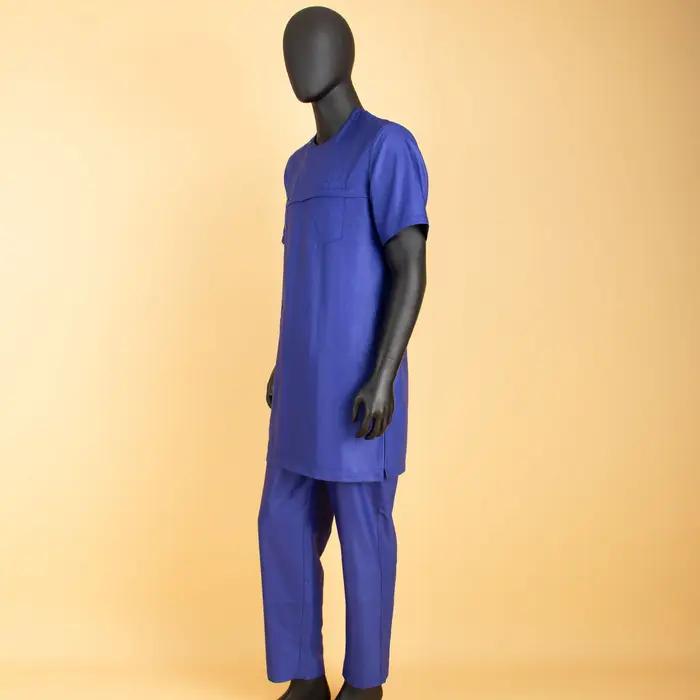 2026 hommes africains vêtements Ankara pantalon ensemble Dashiki chemise 2 pièces tenue haut court t