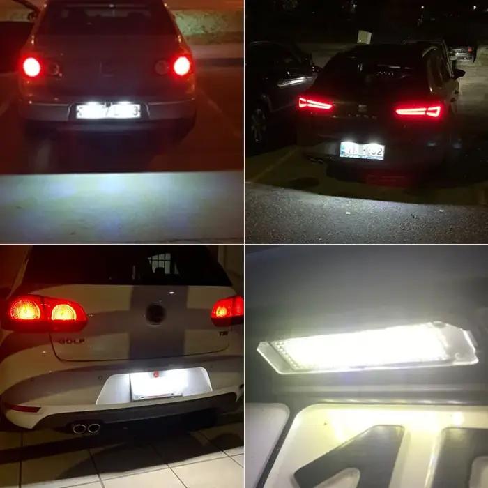 Kit d'éclairage de plaque de planificateur de numéro à LED blanche, lumière automatique Canbus, styl