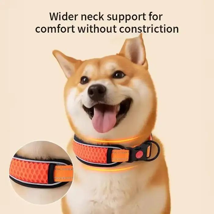 Collier pour chien avec boucle de verrouillage anti-évasion, collier en nylon respirant et confortable pour chiens de grande et petite taille, fournitures pour animaux de compagnie