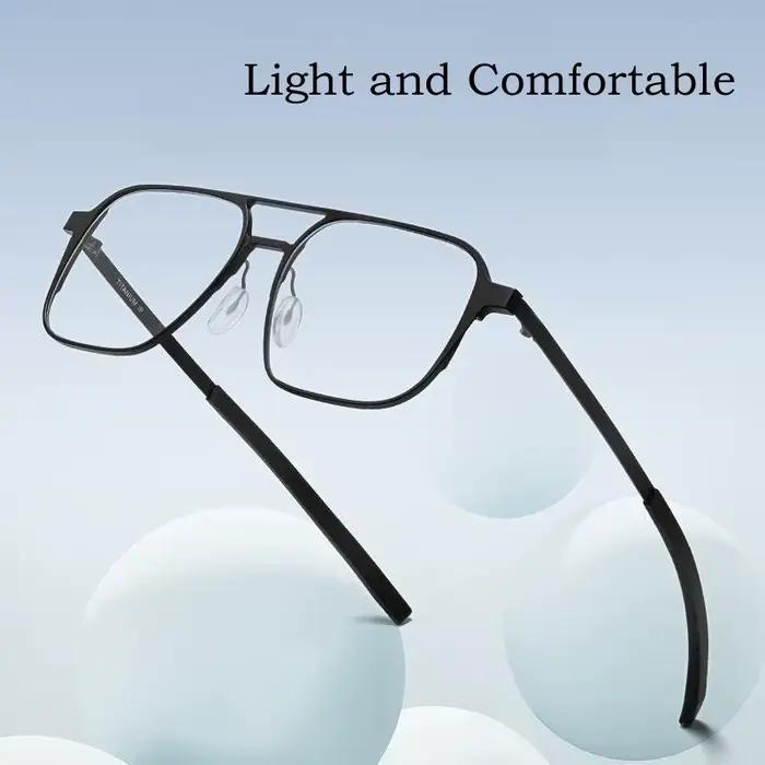 YIMARUILI pilote polarisé pince magnétique sur lunettes pur titane Double faisceau optique Prescript