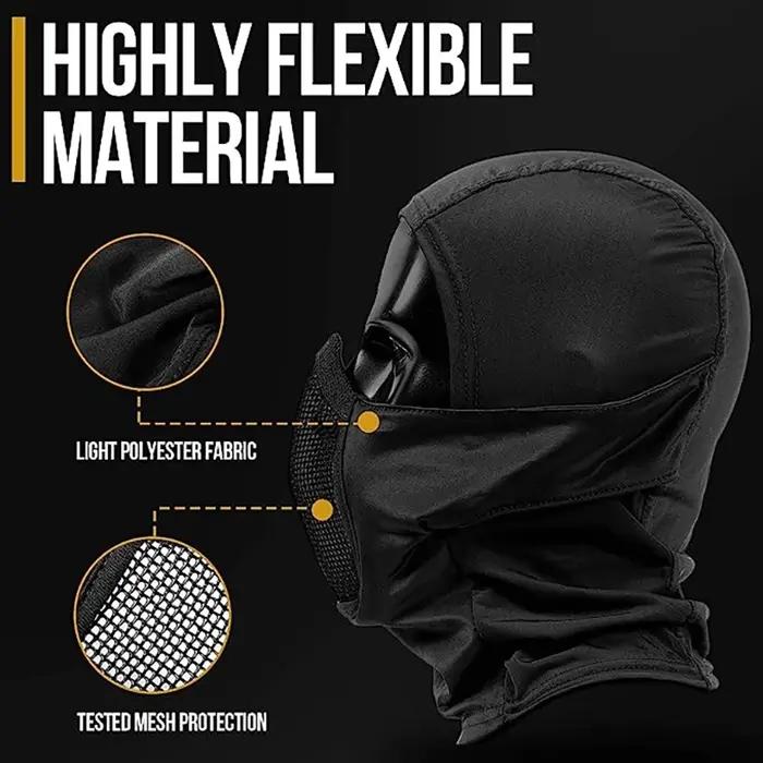 Tactical Balaclava Mask Mouth Protection Half Face Mask Breathable Mesh Airsoft