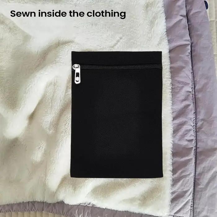 Pochette de sécurité antivol à coudre sur les vêtements
