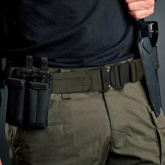 Ceinture tactique en nylon réglable de 1,8 pouces de largeur et système Molle – Ceinture de combat d