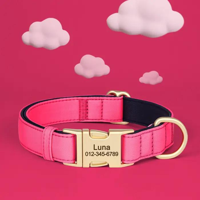 Collier pour chien en nylon 8 couleurs colliers pour chien personnalisés colliers d'identification p