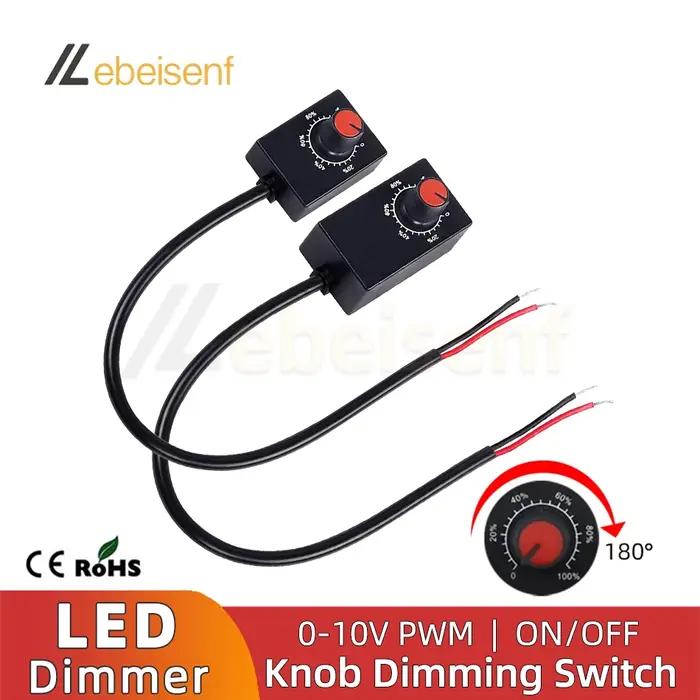 Mini variateur à bouton DC 0-10V 1-10V, interrupteur marche/arrêt 0-100%, potentiomètre électronique