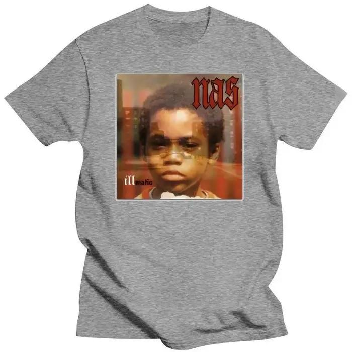 T-Shirt en Coton Blanc pour Homme, Vêtement de Marque, Style Hip Hop Vintage, Rap, Ill Merch, Def Jam, Nasir Jones
