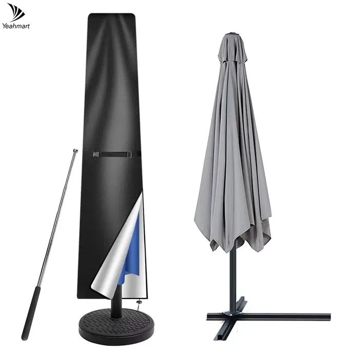 Housse de Parasol droite, housse de protection imperméable avec fermeture éclair sur poteau télescop