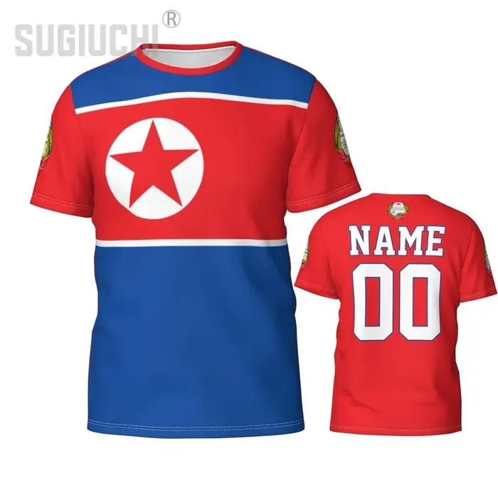 Corée du nord drapeau emblème 3D T-shirts vêtements pour hommes femmes T-shirts Football Fans cadeau