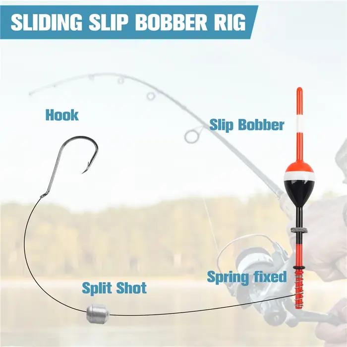 5 pièces Balsa flotteurs de pêche Bobbers glisser bobbers plate-forme pour Crappie Panfish printemps pêche bouées flottantes fixe bobber matériel de pêche